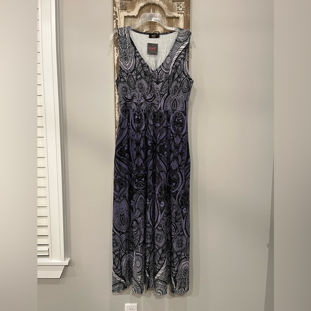 NWT Women’s R & B COLLECTION Purple/Black Ombré Sleeveless Maxi Dress (XL)
